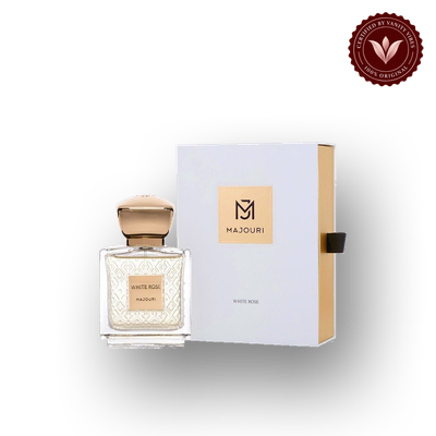 White Rose by Majouri 75ml box and bottle | Vanity Vibes Pakistan