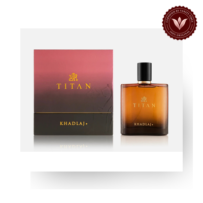 Khadlaj Titan Men’s EDP 100ml | Amber Vanilla Perfume Pakistan box and bottle