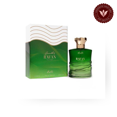 Rasasi Rafan Pour Femme EDP 100ml box and bottle