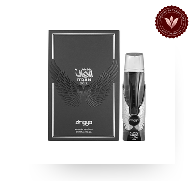 Zimaya Itqan Noir Unisex Eau de Parfum 100ml box and bottle
