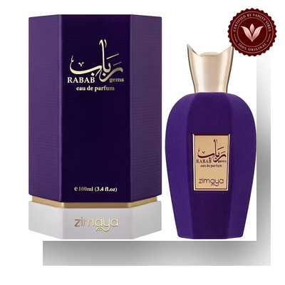 Zimaya Rabab Gems Unisex Eau de Parfum 100ml box and bottle