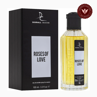 Dorall Collection Roses of Love 100ml perfume package and bottle | Vanity Vibes Pakistan