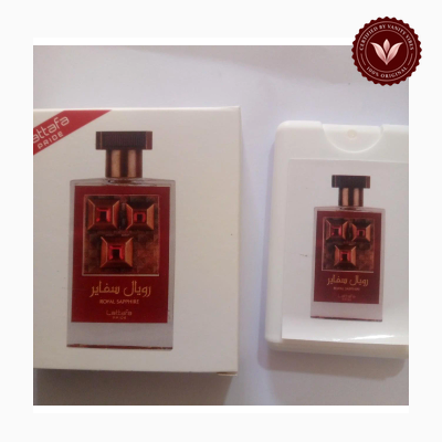 Lattafa Royal Sapphire 20ml alternate perfume view | Vanity Vibes Pakistan