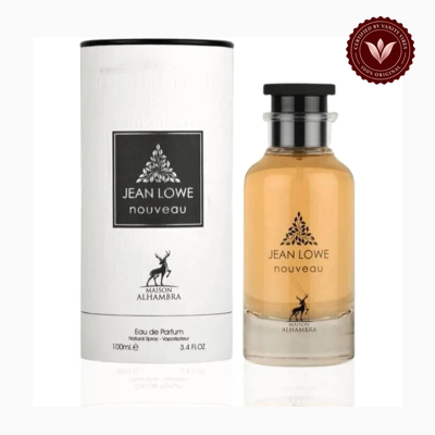 Maison Alhambra Jean Lowe Nouveau 100ml perfume package and bottle | Vanity Vibes Pakistan