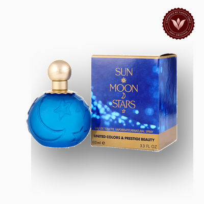 Benetton Sun Moon Stars 100ml perfume box and bottle | Vanity Vibes Pakistan