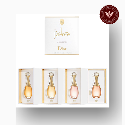 Dior J'adore La Collection Miniature Set 4 x 5ml bottle close-up