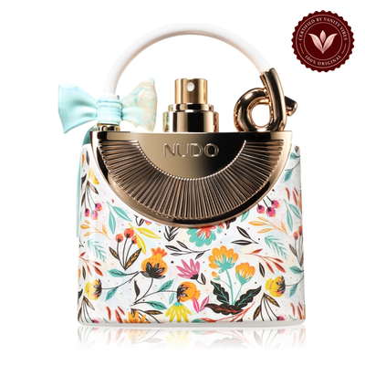 Fragrance World Nudo Exotic Flowers 100ml EDP bottle-only view with Vanity Vibes badge