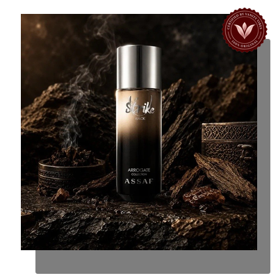Assaf Strike Black 125ml Unisex EDP Perfume | Pakistan product image 2 with Vanity Vibes badge
