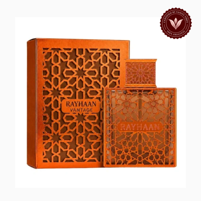 Rayhaan Vantage 100ml perfume package and bottle | Vanity Vibes Pakistan