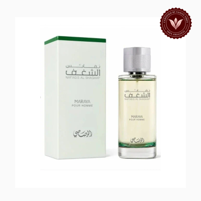 Rasasi Nafaeis Al Shaghaf Maraya Pour Homme 100ml perfume package and bottle | Vanity Vibes Pakistan