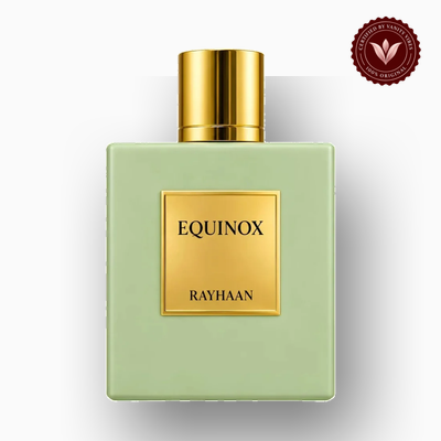 Rayhaan Equinox 100ml perfume package and bottle | Vanity Vibes Pakistan
