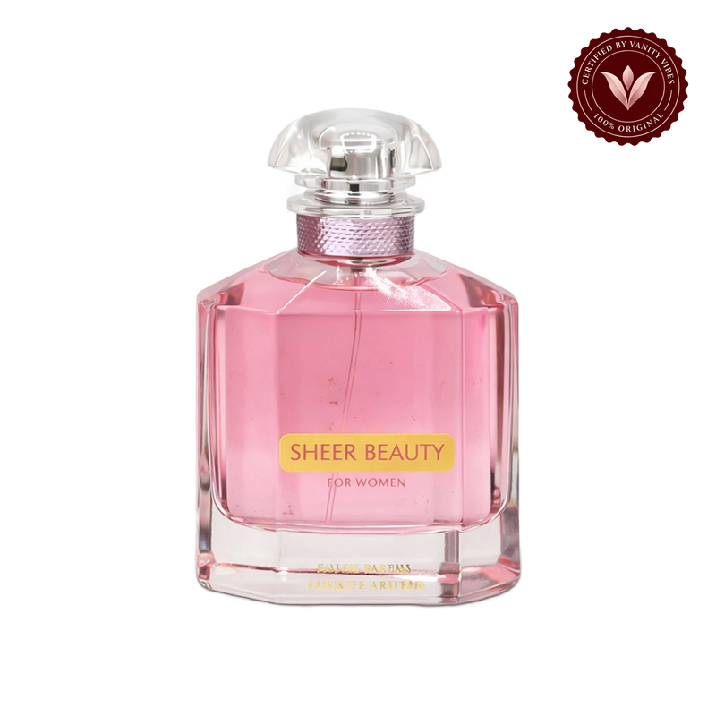 Alba Sheer Beauty; single front-facing product, transparent background, Vanity Vibes badge