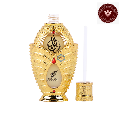 Afnan Fakhar Al Jamaal 20ml bottle only with Vanity Vibes badge