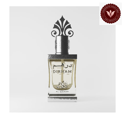 Al Qamar Dirham 12ml attar bottle only with Vanity Vibes badge