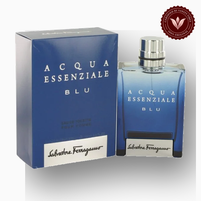 Ferragamo Acqua Essenziale Blu 100ml EDT bottle and box