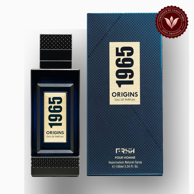 FRSH 1965 Origins 100ml Eau de Parfum bottle and box