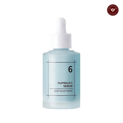 Numbuzin No.6 Deep Sleep Mask Serum 50ml bottle on white with Vanity Vibes badge