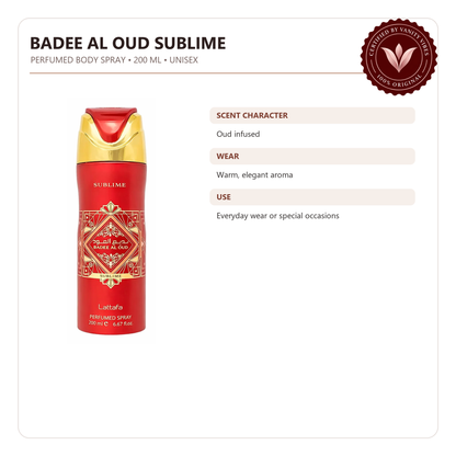 Lattafa Bade'e Al Oud Sublime — product features