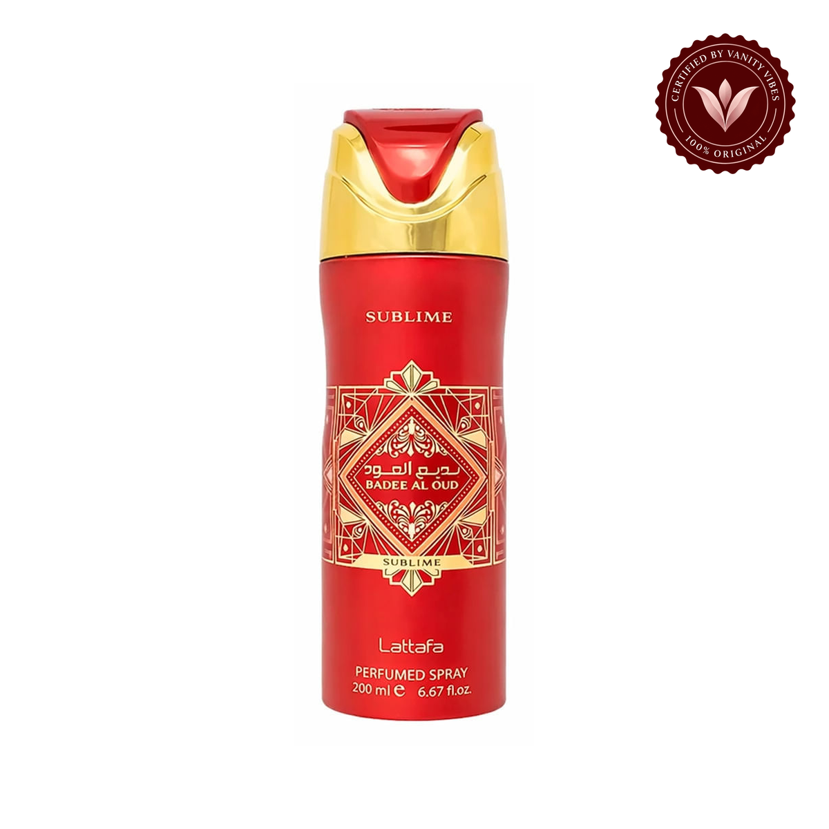 Lattafa Bade'e Al Oud Sublime 200ml body spray — centered hero image