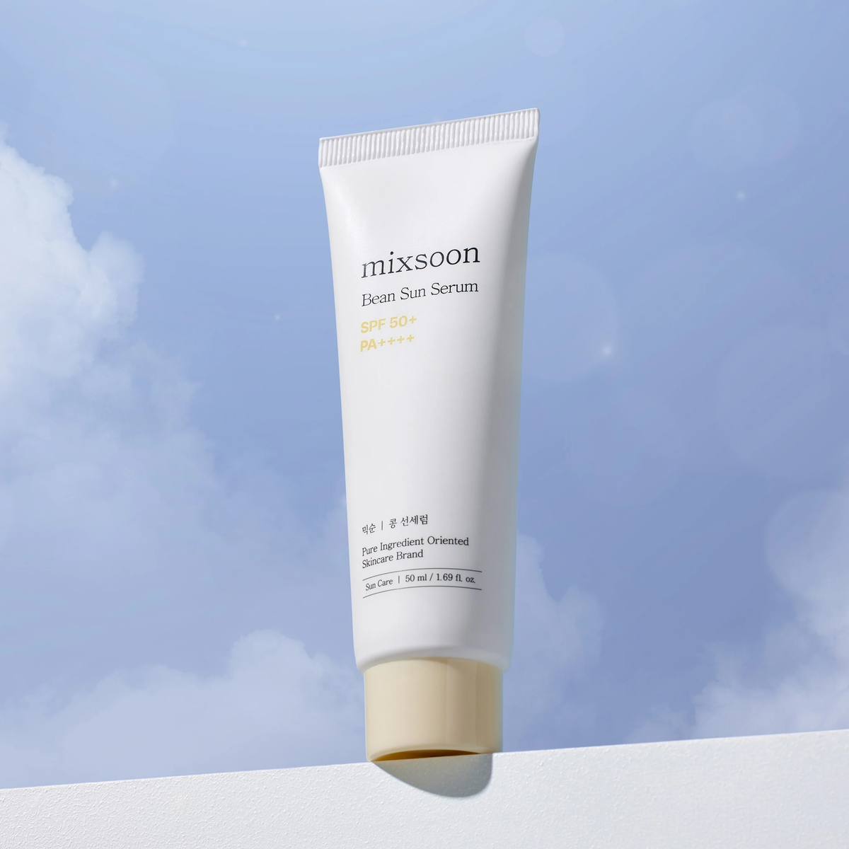 Mixsoon Bean Sun Serum SPF 50+ product concept image