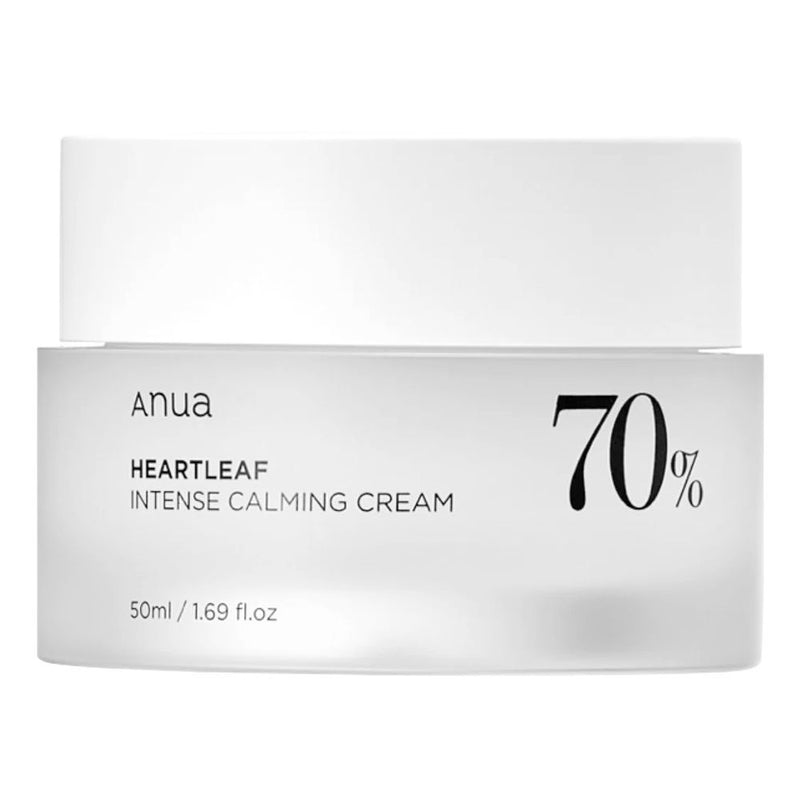 Anua Heartleaf 70% Intense Calming Cream 50 ml Soothes & Strengthens Sensitive Skin (K Beauty) — clean white-background product photo, no retailer badge