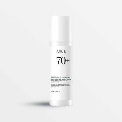 Anua Heartleaf 70+ Hyaluron Daily Lotion 200 ml Deep Hydration & Soothing Care (K Beauty) — clean white-background product photo, no retailer badge