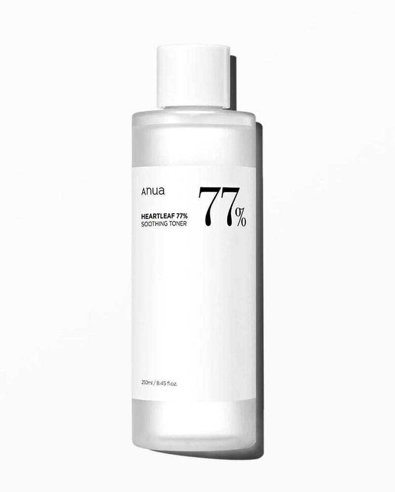 Anua Heartleaf 77% Soothing Toner 250 ml — clean white-background product photo, no retailer badge