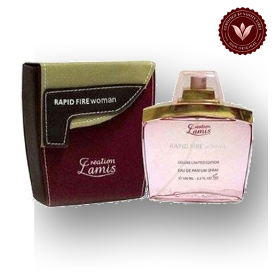 Creation Lamis Rapid Fire perfume for women 100ml, box and bottle