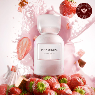 Mykonos Pink Drops 50ml distinct sweet, creamy and gourmand fragrance view 3 | Vanity Vibes Pakistan