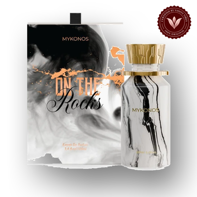 Mykonos On The Rocks 100ml front product with box and bottle | Vanity Vibes Pakistan