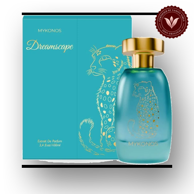 Mykonos Dreamscape 100ml bottle and box | Vanity Vibes Pakistan