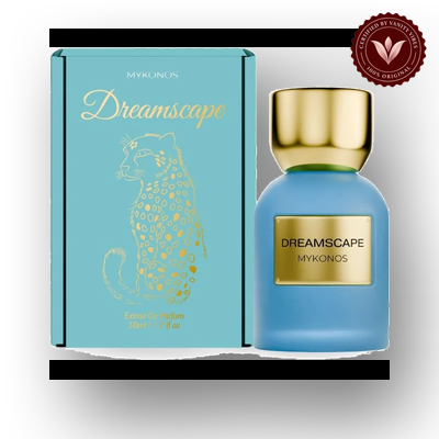 Mykonos Dreamscape 50ml bottle and box | Vanity Vibes Pakistan