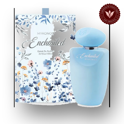 Mykonos Enchanted 100ml bottle and box | Vanity Vibes Pakistan