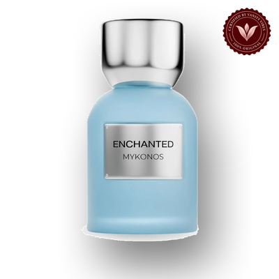 Mykonos Enchanted 100ml bottle view | Vanity Vibes Pakistan