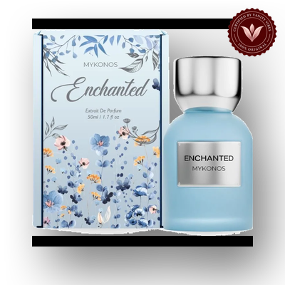 Mykonos Enchanted 50ml bottle and box | Vanity Vibes Pakistan