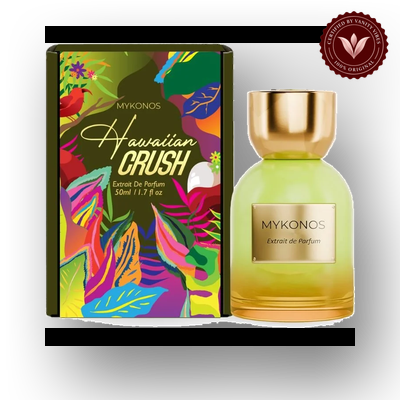 Mykonos Hawaiian Crush 50ml bottle and box | Vanity Vibes Pakistan