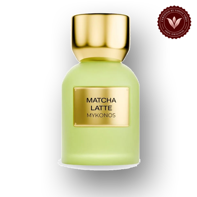 Mykonos Matcha Latte 50ml bottle view | Vanity Vibes Pakistan