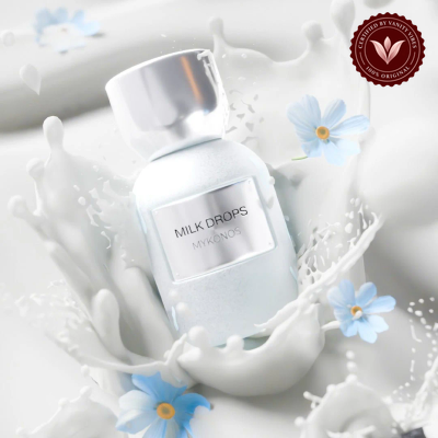 Mykonos Milk Drops 50ml bottle and box | Vanity Vibes Pakistan