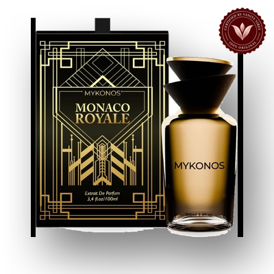 Mykonos Monaco Royale 100ml bottle and box | Vanity Vibes Pakistan