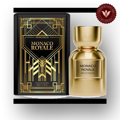 Mykonos Monaco Royale 50ml bottle and box | Vanity Vibes Pakistan