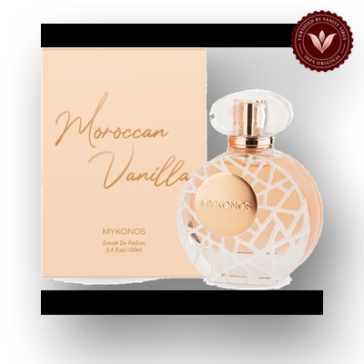 Mykonos Moroccan Vanilla 100ml bottle and box | Vanity Vibes Pakistan