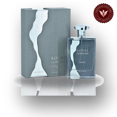 Rave Royal Supreme Noble 100ml box and bottle | Vanity Vibes Pakistan