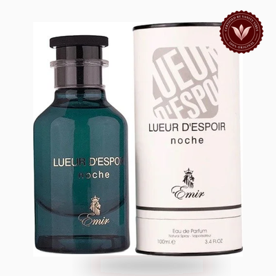 Paris Corner Lueur D’Espoir Noche perfume Lueur D’Espoir Noche box and bottle | Vanity Vibes Pakistan