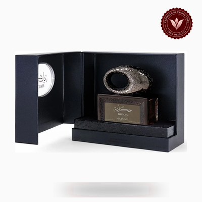 Maison Asrar Hikaya perfume alternate product view | Vanity Vibes Pakistan