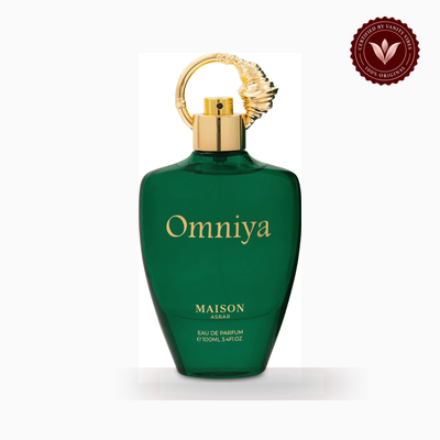 Maison Asrar Omniya perfume bottle view | Vanity Vibes Pakistan