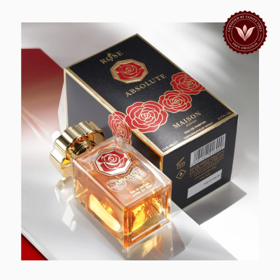 Maison Asrar Rose Absolute 100ml perfume bottle and box | Vanity Vibes Pakistan