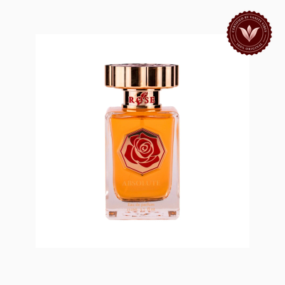Maison Asrar Rose Absolute 100ml perfume bottle view | Vanity Vibes Pakistan