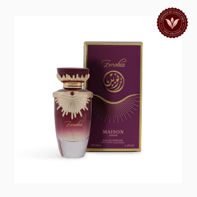 Maison Asrar Zenobia 100ml perfume bottle and box | Vanity Vibes Pakistan