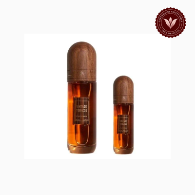 Ibrahim Al Qurashi Vintage Tobacco 100ml + 10ml perfume gift set bottles and set details | Vanity Vibes Pakistan
