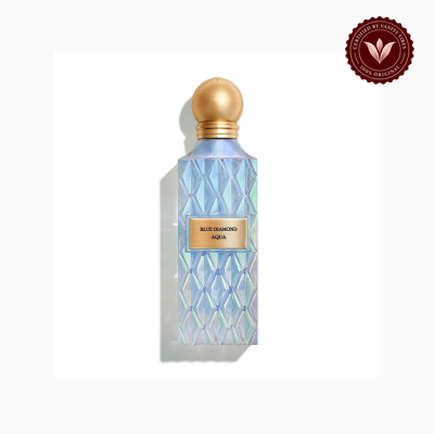 Ibrahim Al Qurashi Blue Diamond Aqua 200ml perfume bottle view | Vanity Vibes Pakistan